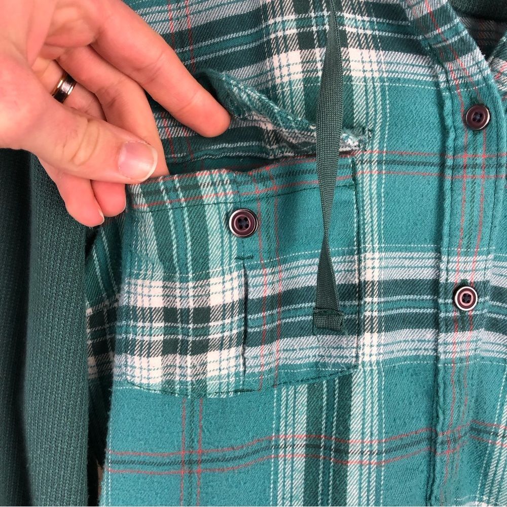 Marmot Green Plaid Shirt Jacket Women's Sz Medium - Picture 3 of 6